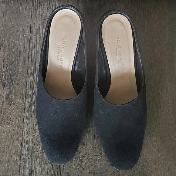 ๐ 3X HOST PICK ๐ Club Monaco Leather Mules Wedges - Picture 10 of 15